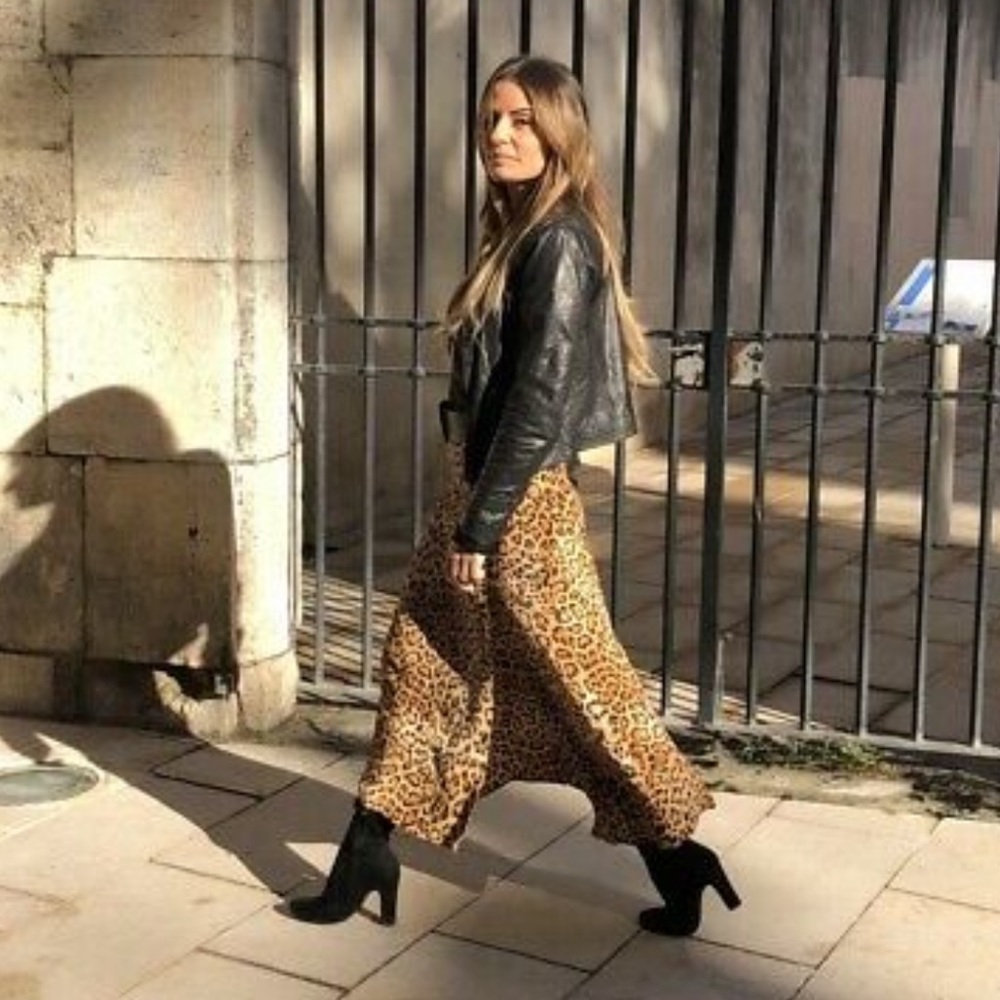 Zara Cheetah Print Skirt Maxi Skirt - Picture 2 of 8